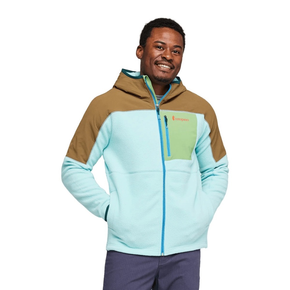 Cotopaxi Abrazo Hooded Full Zip Fleece Jacket Mens Oak Sea Glass L